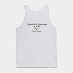 Social distancing Tank Top